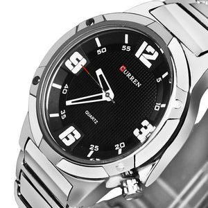 Full Steel Men Watches Clock