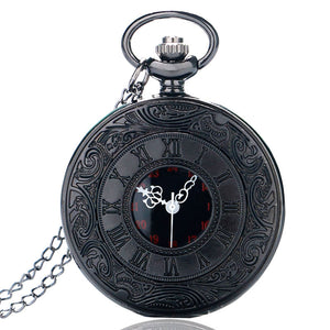 Roman Numeral Black Pocket Watches