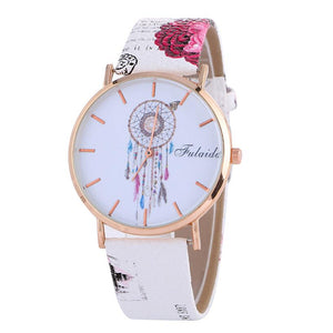 Fashion Crystal Leather Analog Women's Watches