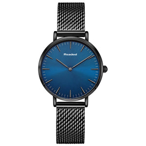 Stainless Steel Blue Women's Wrist Watches