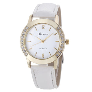 Leather Crystal Covering Women's Watches