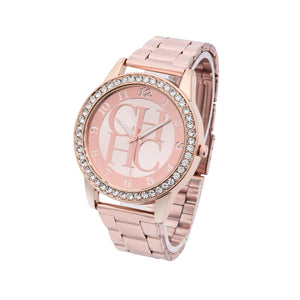 Fashion Round Pink Women's Watches