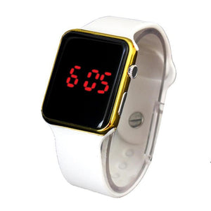 White Square Screen Digital Watches